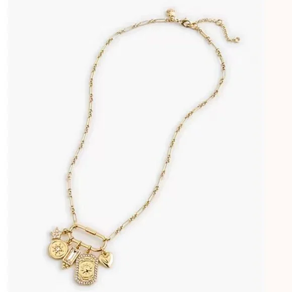 NWT J.Crew Factory Carabiner Charm Necklace - Picture 3 of 4